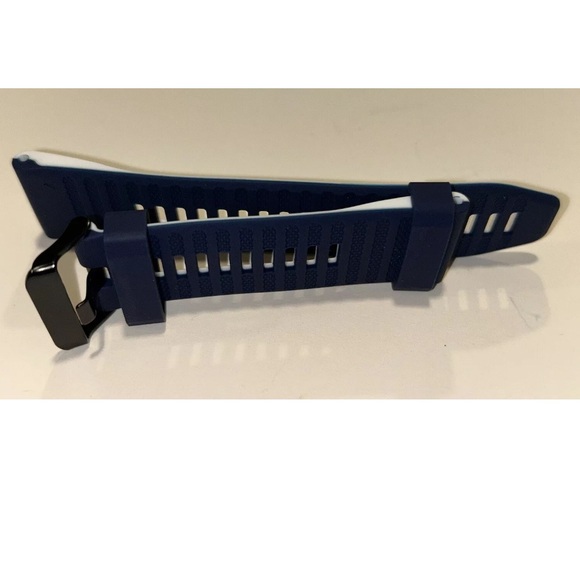Watch Band 25mm Navy Blue w White Rubber Replacement 4 Nixon 51-30 Strap Garmin - Picture 11 of 12